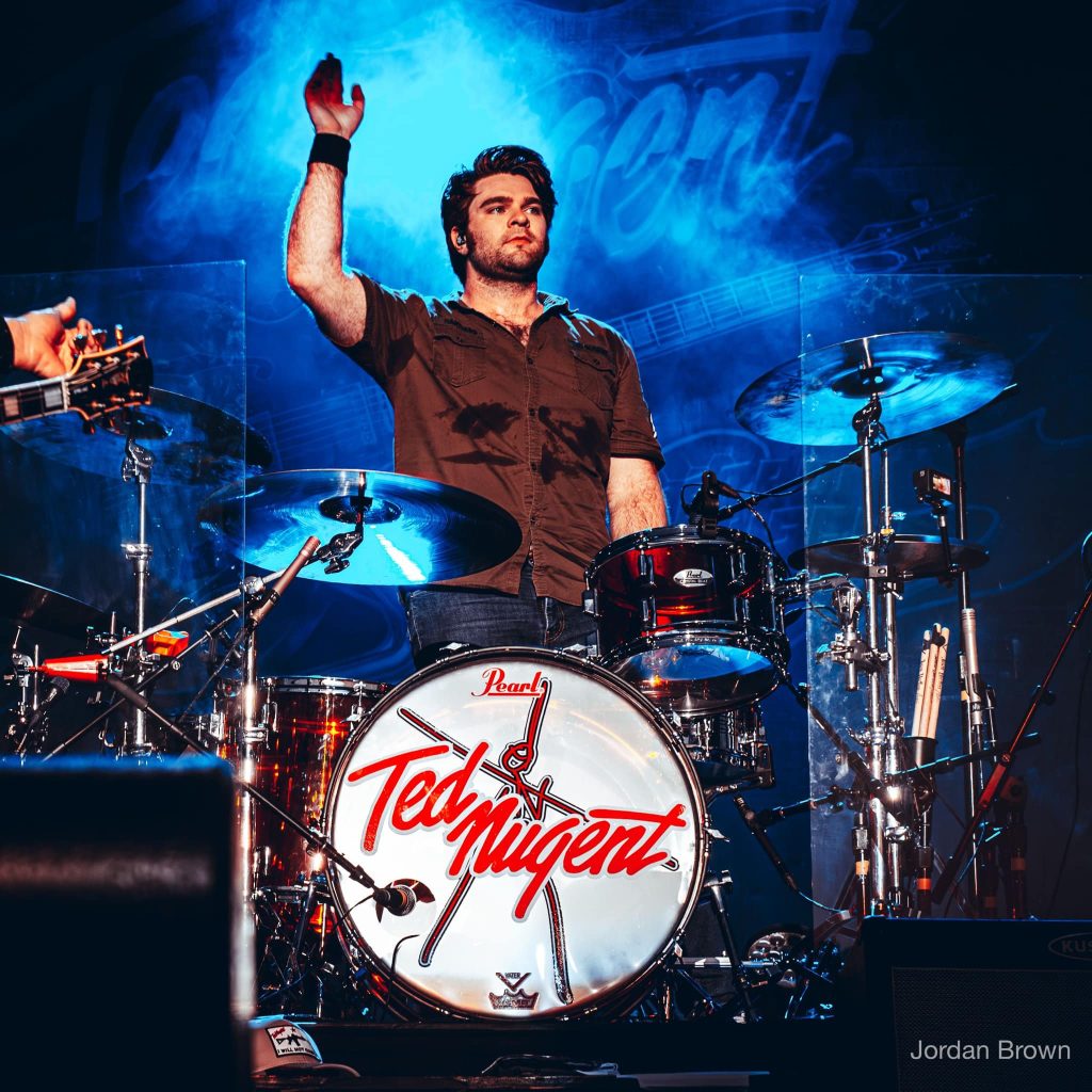Jason greets the crowd at a Ted Nugent show